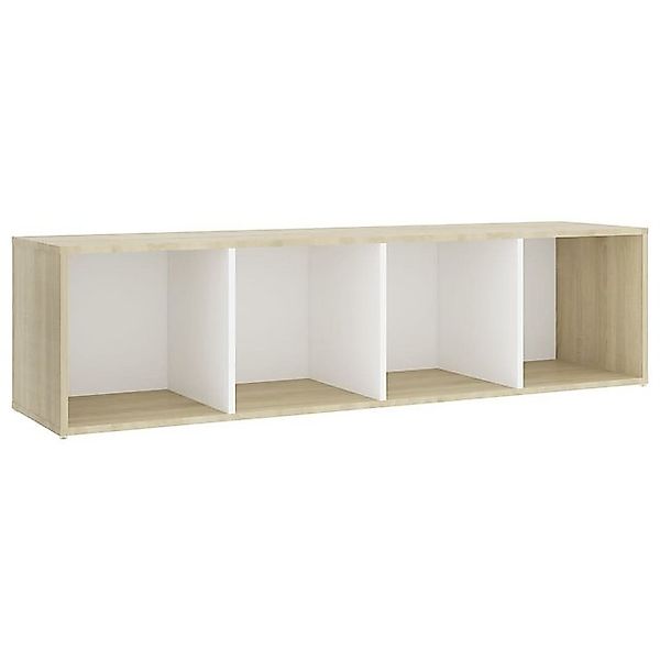 vidaXL TV-Schrank TV-Schrank Weiß Sonoma-Eiche 142,5x35x36,5 cm Holzwerksto günstig online kaufen