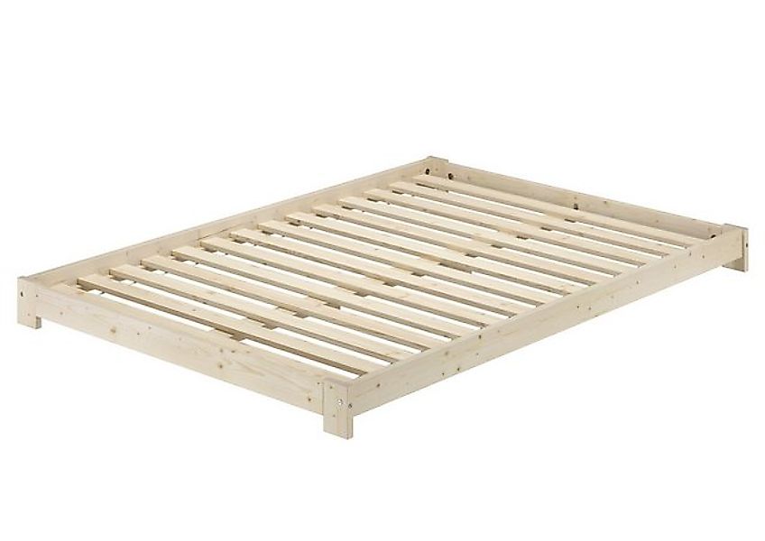 ERST-HOLZ Bett Ehebett bodennah Fichte/Tanne unbehandelt 140 x 200, Fichteu günstig online kaufen