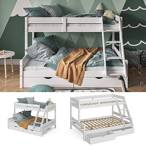 VitaliSpa® Etagenbett Everest, Weiß, 140x200 / günstig online kaufen