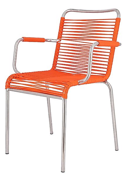 Fiam Stuhl Spaghetti aus Aluminium, Orange günstig online kaufen