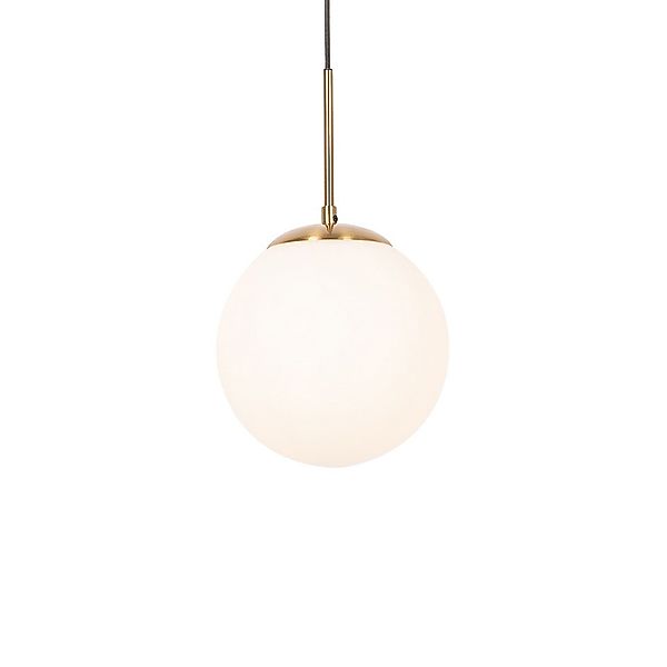 Qazqa Pendelleuchte Flore, ohne Leuchtmittel, E27, Gold/Messing, Design, St günstig online kaufen