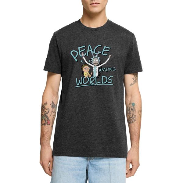 Spreadshirt T-Shirt Rick & Morty Peace günstig online kaufen