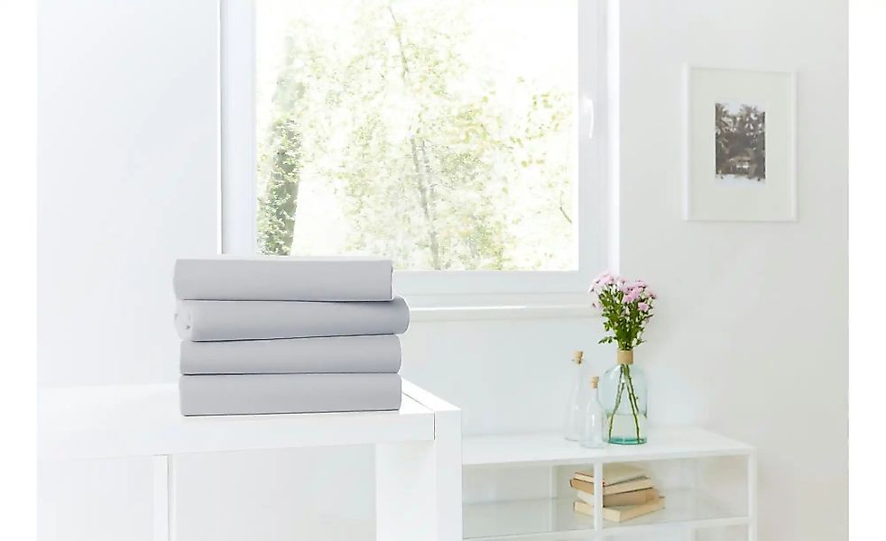 como Jersey-Spannbetttuch   ¦ grau ¦ Maße (cm): B: 90 Bettwaren > Bettlaken günstig online kaufen