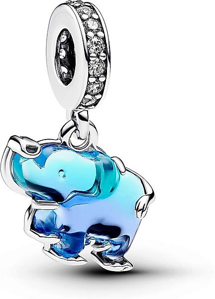 Pandora Kettenanhänger Pandora Blauer Murano-Glas Elefanten Charm-Anhänger günstig online kaufen