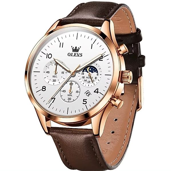 OLEVS Quarzuhr OLEVS Luxus Herrenuhr Chronograph günstig online kaufen