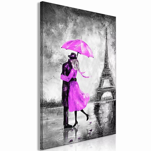 Wandbild - Paris Fog (1 Part) Vertical Pink günstig online kaufen