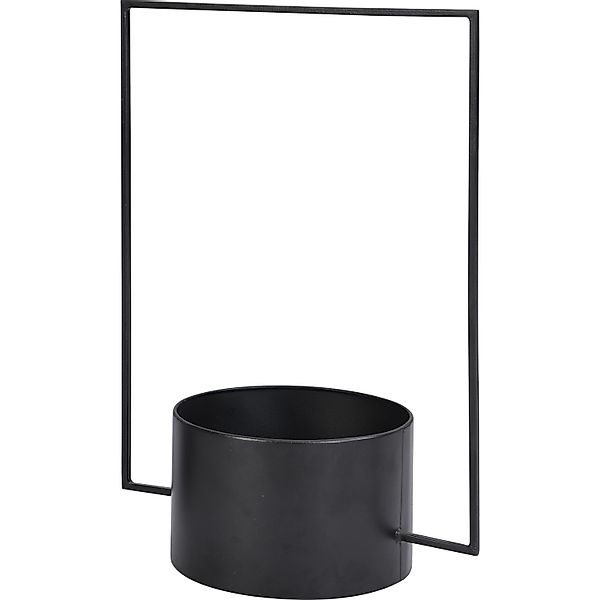 Pflanztopf mit Halter Rund Schwarz 49 cm x 20 cm x 34 cm günstig online kaufen