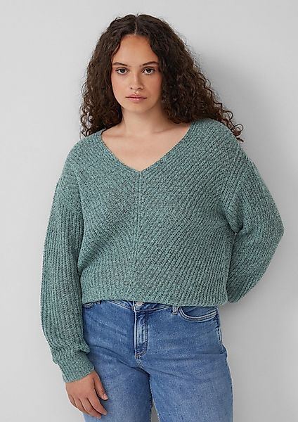 QS Longpullover Strickpullover Melierter Pullover mit günstig online kaufen
