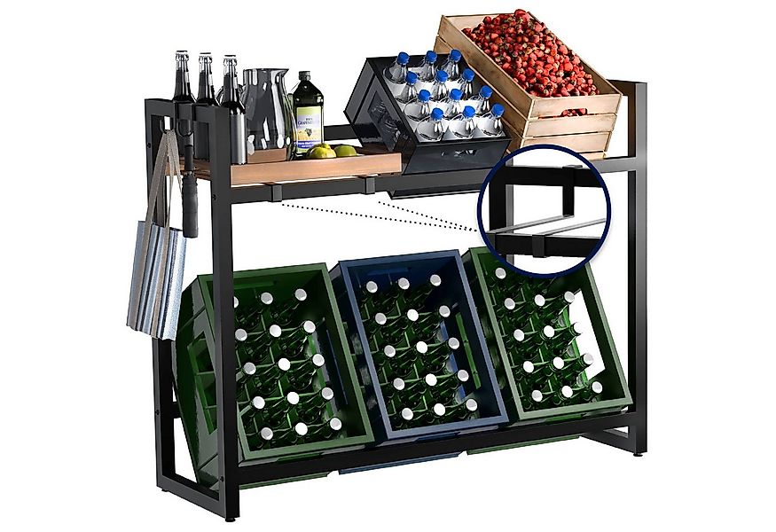 CLP Standregal Powell, Ständer für 6 Getränkekisten, platzsparend, stabil günstig online kaufen