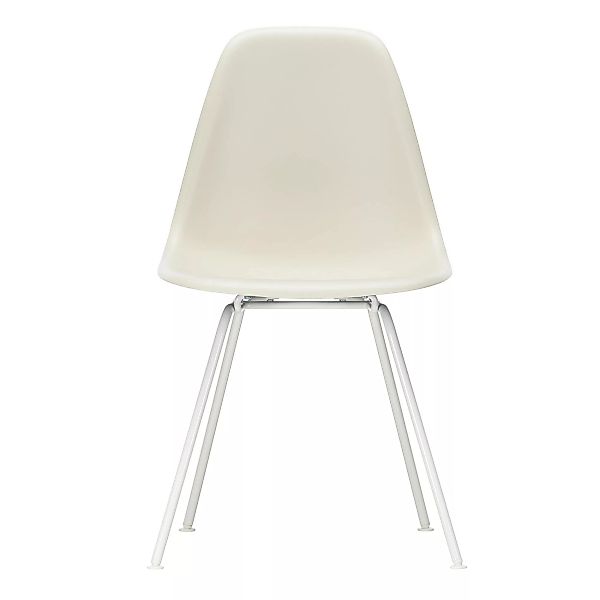 Vitra - Eames Plastic Side Chair DSX Gestell weiß - kieselstein/Sitzschale günstig online kaufen
