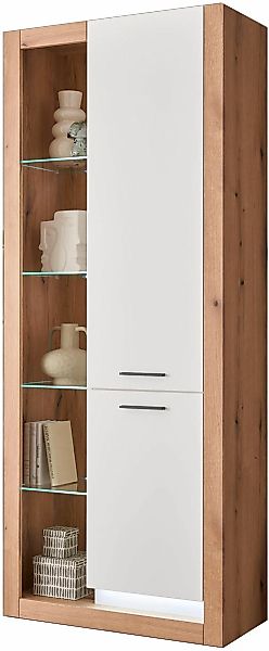 Home affaire Vitrine "Brixen, Vitrinenschrank in Eiche Dekor, moderne Stand günstig online kaufen