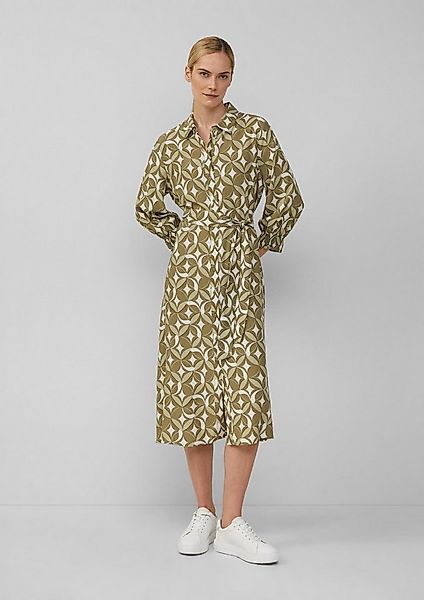 s.Oliver Midikleid Kleid Langes Viskosekleid mit All-over-Print und Bindegü günstig online kaufen