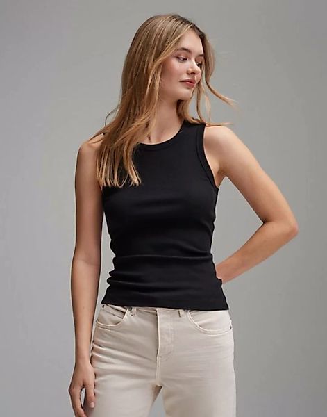 OPUS Trägertop Geripptes Tanktop ILESSO Slim aus BCI Cotton Mix Baumwolle günstig online kaufen