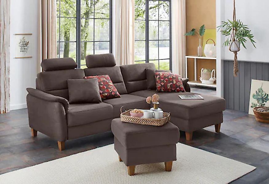 Home affaire Ecksofa »Palmera L-Form, B: 244 cm« optional Bettfunktion & Be günstig online kaufen