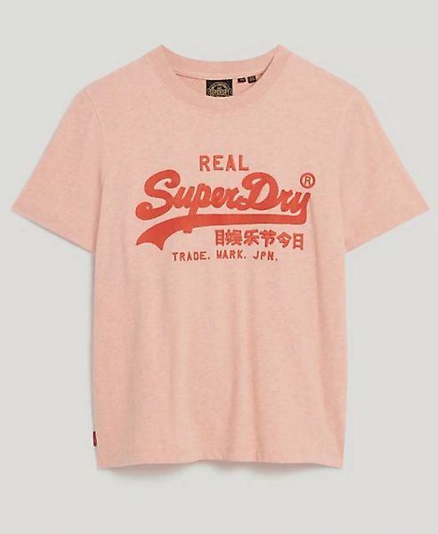 Superdry T-Shirt EMBROIDERED VL RELAXED T SHIRT Abbey Peach Heather günstig online kaufen