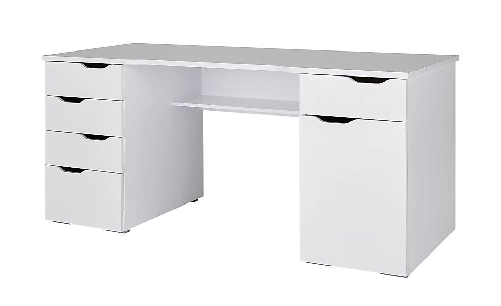 Computertisch  Ganges - weiß - 158 cm - 75 cm - 67 cm - Sconto günstig online kaufen