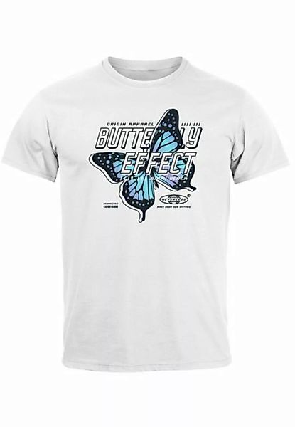 Neverless Print-Shirt Herren T-Shirt Bedruckt Schriftzug Butterfly Effect S günstig online kaufen