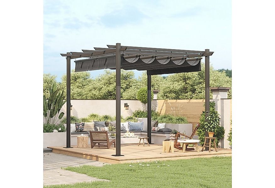 HOMALL Pavillon Pergola 3x3/3x4m Gartenpavillon Pavillon mit Aluminiumrahme günstig online kaufen