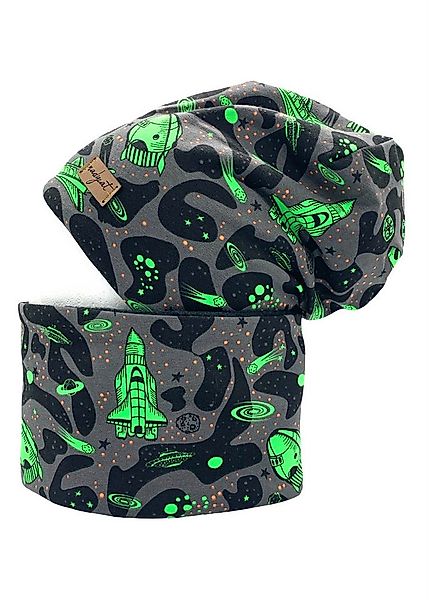 nadycat Beanie NEON ROCKET green (2-St., Beanie mit passendem Loop) handgef günstig online kaufen