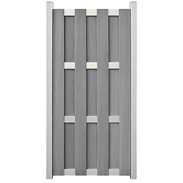 GroJa Fertigzaun Hochkant 84,3 cm x 180 cm Steingrau günstig online kaufen