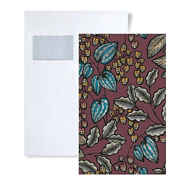 PROFHOME 1 MUSTERSTÜCK S-377546-GU DIN A4 MUSTER der Floral Tapete günstig online kaufen