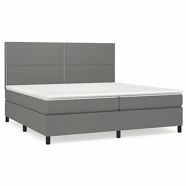 vidaXL Boxspringbett mit Matratze Dunkelgrau 200x200 cm Stoff1373241 günstig online kaufen