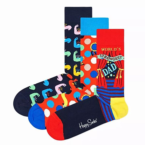 Happy Socks Herren Socken, 3er Pack - Father's Day, Geschenkbox, gemischte günstig online kaufen