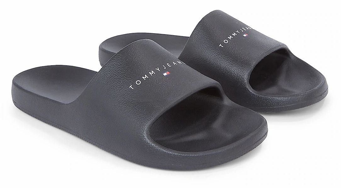 Tommy Jeans "TJW PRINTED PU POOL SLIDE", Plateau, Sommerschuh, Schlappen mi günstig online kaufen