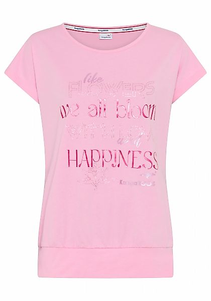 KangaROOS T-Shirt Figurumspielende Passform, breiter Bund am Saum, große Gr günstig online kaufen