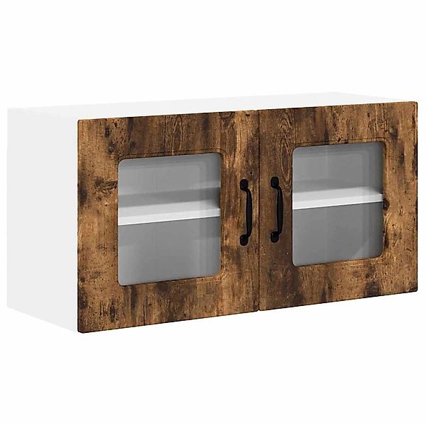 vidaXL Küchenwandschrank mit Regal Geräucherte Eiche 80 x 31 x 40 cm 884599 günstig online kaufen