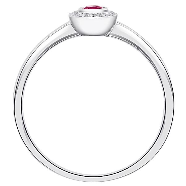 ONE ELEMENT Diamantring "0,05 ct Diamant Brillant Rubin Ring aus 585 Weißgo günstig online kaufen