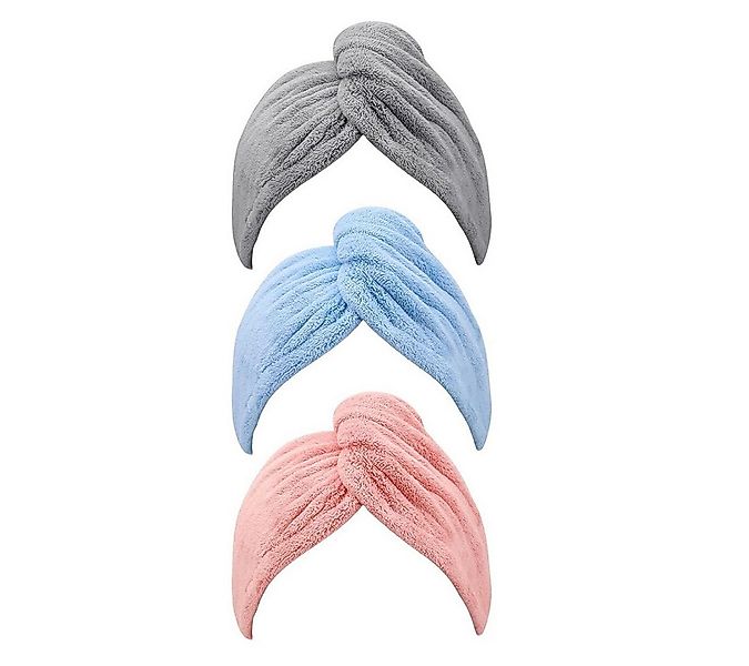 MODFU Turban-Handtuch 3er Haartuch Turban Haarhandtuch Kopf Handtuch Haartr günstig online kaufen