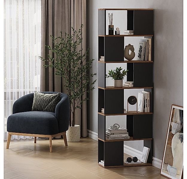 Vicco Raumteiler Eneos, Anthrazit/Goldkraft Eiche, 60 x 186 cm, 1-tlg. günstig online kaufen