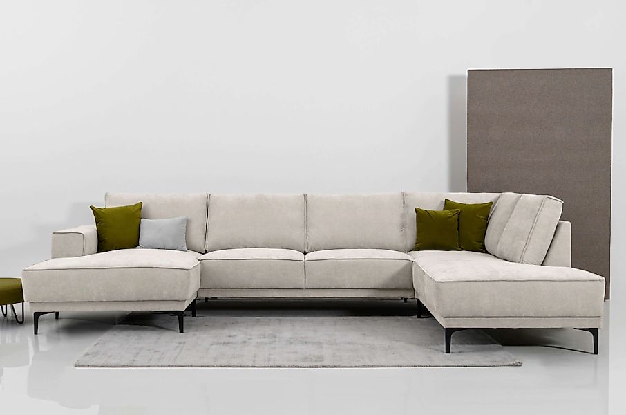 OTTO home Wohnlandschaft "XXL Sofa Oland, Struktur, Flachgewebe, Luxus-Micr günstig online kaufen
