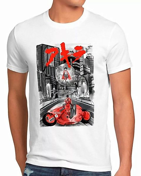 style3 Print-Shirt Herren T-Shirt Epic Motorbike Battle akira manga anime c günstig online kaufen