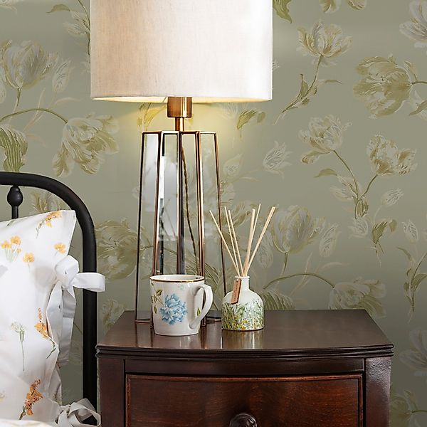 LAURA ASHLEY Vliestapete Gosford, glatt, geblümt, günstig online kaufen