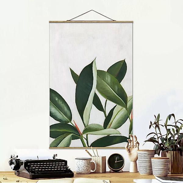 Stoffbild Blumen mit Posterleisten - Hochformat Lieblingspflanzen - Gummiba günstig online kaufen