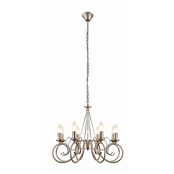 Lindby Kronleuchter Marnia 9621016 Retro Vintage Antik in Bronze aus Metall günstig online kaufen