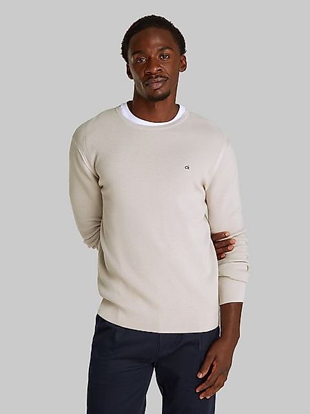 Calvin Klein Rundhalspullover MICRO WAFFLE TEXTURE günstig online kaufen