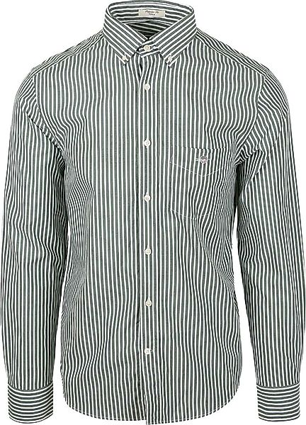Gant Freizeithemd Stripe Grün - Größe XXL günstig online kaufen