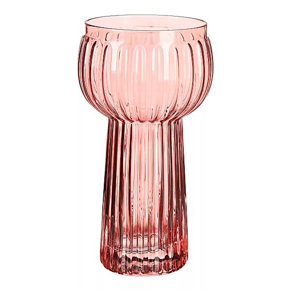 Vase HYAZINTHE RILLS ca.8,2x15cm, rosa günstig online kaufen