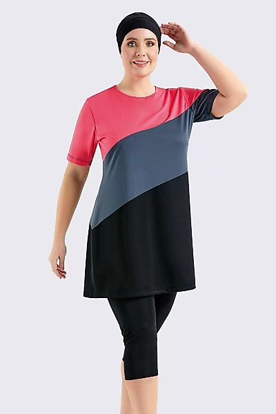 C&CITY Schwimmanzug Übergröße Kurzarm Leggings Halbbedeckter günstig online kaufen