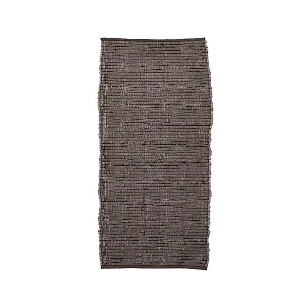 Länglicher Teppich Chindi aus Baumwolle in Braun günstig online kaufen