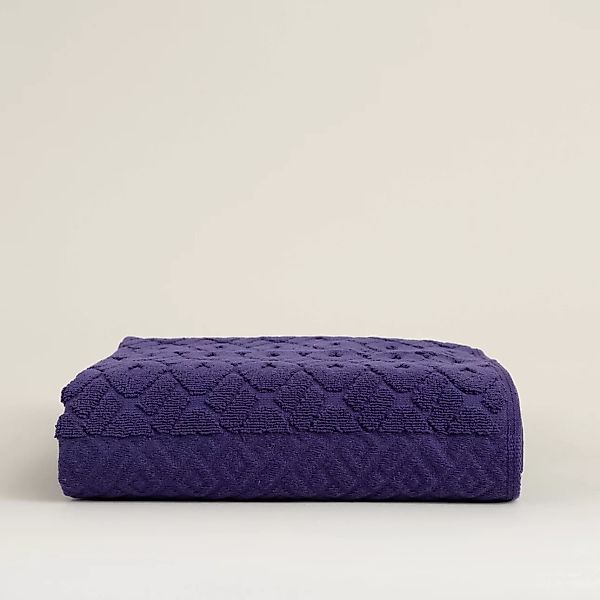 Handtuch Lattice 50x90 cm deep violet, 50 x 90 cm günstig online kaufen