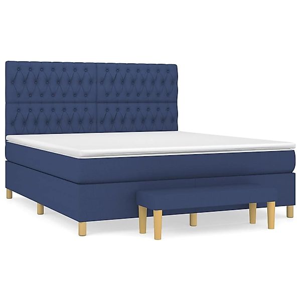 vidaXL Boxspringbett mit Matratze Blau 180x200 cm Stoff1358658 günstig online kaufen