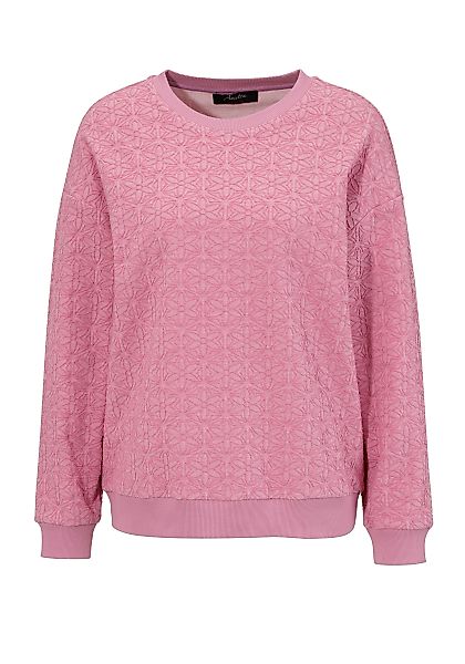Aniston CASUAL Sweatshirt, mit kunstvollem Jacquard-Blumen-Muster - NEUE KO günstig online kaufen