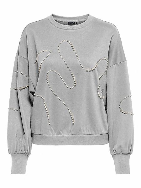 ONLY Sweatshirt "ONLBROOK L/S PEARL DETAIL CS SWT" günstig online kaufen
