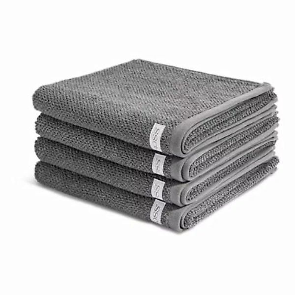 Ross 4 X Handtuch im Set Selection - Organic Cotton Handtücher dunkelgrau günstig online kaufen
