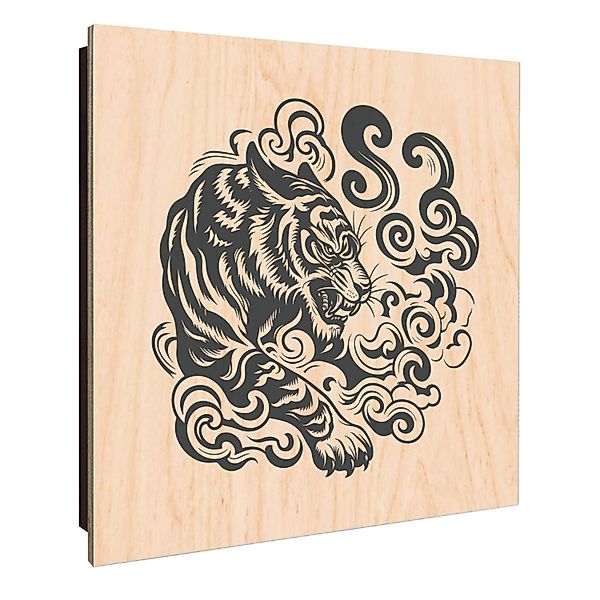 Banjado Großer Schlüsselkasten Holz 30x30cm Schwarz Scharnier Links 50 Hake günstig online kaufen