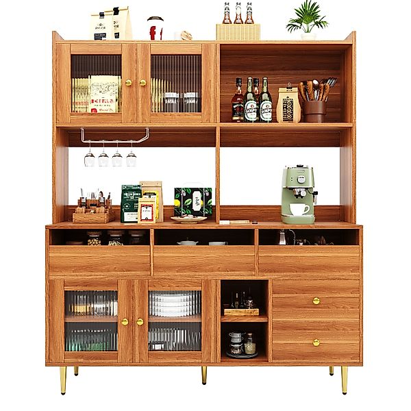 OKWISH Hochschrank mit Glastür (Vitrine,Barschrank, Highboard, günstig online kaufen